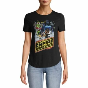 Star Wars Juniors' Empire Strikes Back Battle of Hoth T-Shirt Size L Black - Picture 1 of 4