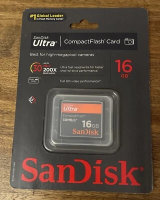 SanDisk 16 GB Class 4 Ultra CompactFlash Memory Card (SDCFH-016G-A11) - Image 1 of 3