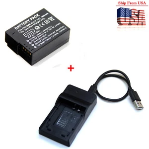 Battery / Charger For DMW-BLC12E Panasonic Lumix DMC-G5 DMC-G6 DMC-G7 DMC-G8 USA - Picture 1 of 6