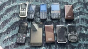 Job Lot 127 - 10x Untested Mixed Alcatel Faulty Mobile Phones Spares Repairs - Photo 1 sur 2