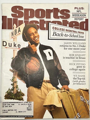 Sports Illustrated 19 ноября 2001 Джейсон Уильямс Back to School Питер Грегуар - Изображение 1 из 2