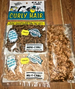 Lot 3 Hair for Doll Wigs One & Only Creations Dark Brown Sandy Blonde Red - Picture 1 of 3