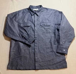 Stacy Adams Denim Shirt Adult Extra Large Blue Button Up Long Sleeve NWOT. - Picture 1 of 10