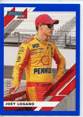 2020 Donruss Racing NASCAR BLUE Parallel #39 Joey Logano #102/199 - Image 1 of 2