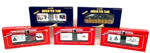 American Flyer Christmas Boxcars Train Lot of 5 1994 1995 1996 1997 1998 S Gauge - Picture 1 of 8