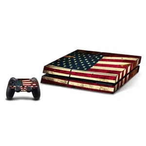 VWAQ Vintage American Flag Game Skins Designed to Fit PS4 Console And Controller - Picture 1 of 2