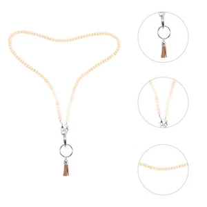 Badge Lanyard Women's Miss Beaded Lanyards for Teachers Id Badges - Picture 1 of 12