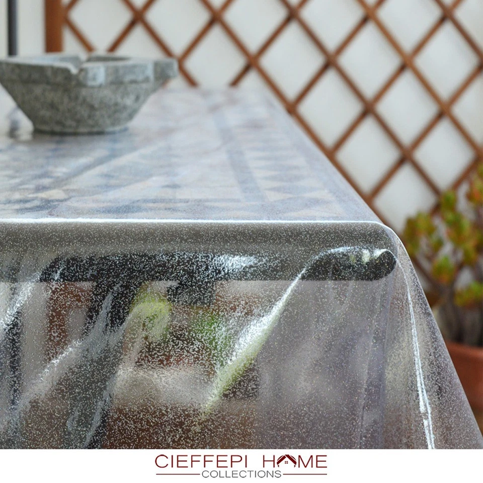 GLITTER Tovaglia in PVC Glitterato 250 Micron in varie misure - Oro / Argento /  - Immagine 1 di 4