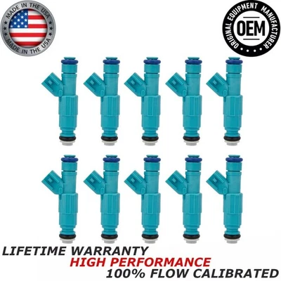 Inyector de combustible Bosch OEM 10x para Ford E-350 E-450 Super Duty 2004-2008 6,8 L V10 Foto 1 de 4