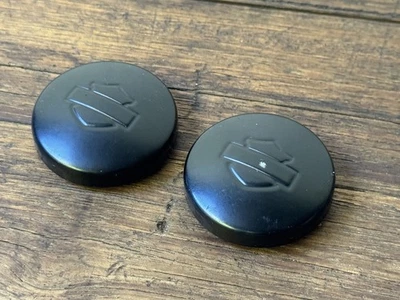 Оригинальные черные торцевые колпачки на руль с логотипом H-D HARLEY-DAVIDSON #B8 - Изображение 1 из 4