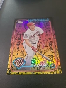 2024 Topps #395 Riley Adams Estatua de la Libertad SP Foil Nationals  - Imagen 1 de 4