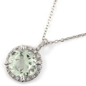 MAUBOUSSIN Halskette Soleil d'?t? Runder Kreis 1P grüner Amethyst Diamant 750WG - Bild 1 von 7