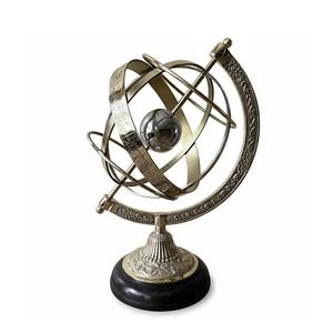 Decoración Globo Esfera Armilar Latón Estilo Vintage - Modelo Celestial 12" - Imagen 1 de 7