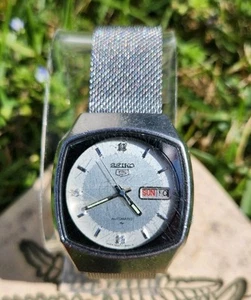 Vtg Seiko 5 7009-5200 Day/Date Silver Tone 36mm Men's Automatic Watch NICE!!! - Picture 1 of 14