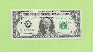 1969 ..UNCIRC $1 D 1457 7541 B .... RADAR READS SAME FORWARD/BACK - Picture 1 of 2