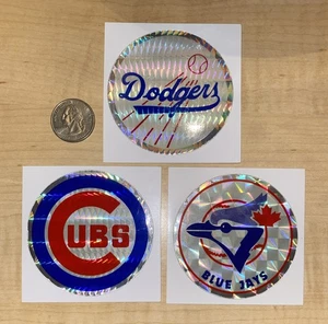 MLB Baseball Prismatic Sticker verschiedene Teams Anfang 1990er Vintage Lot 3 - Bild 1 von 5