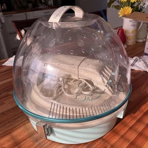 Vintage Oster Beauty Salon Professional Hair Dryer White Clear Model 375 Tested - Picture 1 of 6