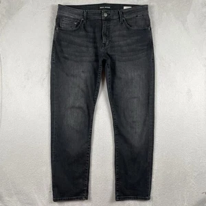 Mavi Zach Jeans Men's 36x29 Black Faded Denim Straight Leg Stretch Punk Biker - Picture 1 of 9