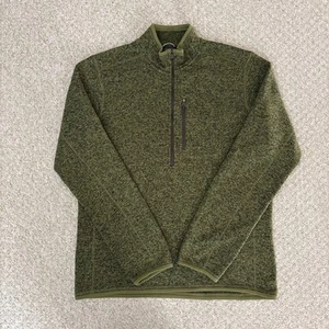 Maglione Rab Quest Pull On Uomo L Grande Verde 1/4 Zip Escursionismo Passeggiate Outdoor Top - Foto 1 di 14
