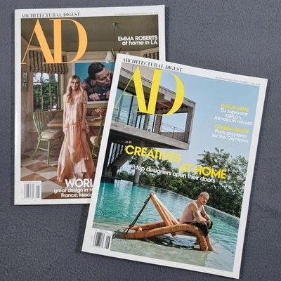 Architectural Digest Magazine May & June 2004 Lot of 2 Emma Roberts Diplo Homes - Image 1 of 4