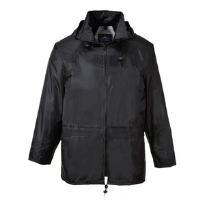 Men Waterproof Regular Fit Lightweight Classic Rain Jacket,7XLarge Big,Black - Picture 1 of 6