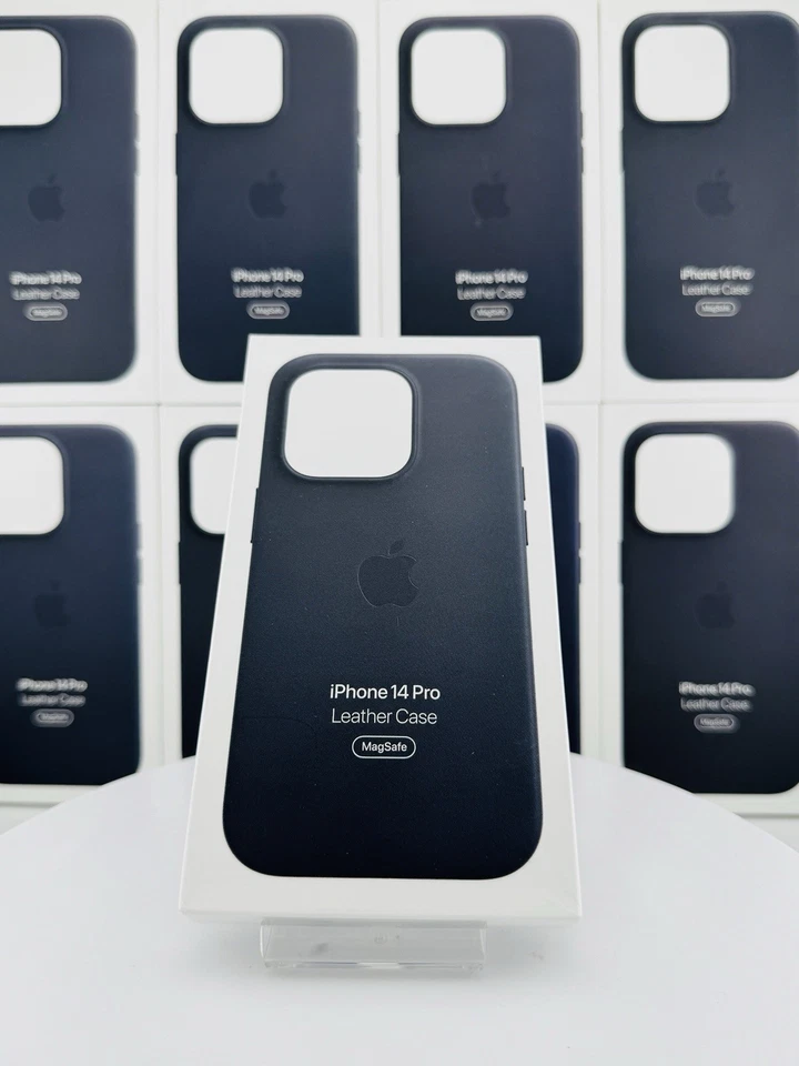 Original Apple iPhone 14 Pro Leder Hülle MagSafe MPPG3ZM/A Midnight Mitternacht