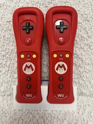 Nintendo Wii Remote Controller Display Stand Hold 2 w/ Silicone Cover 3D Printed - Image 1 of 4