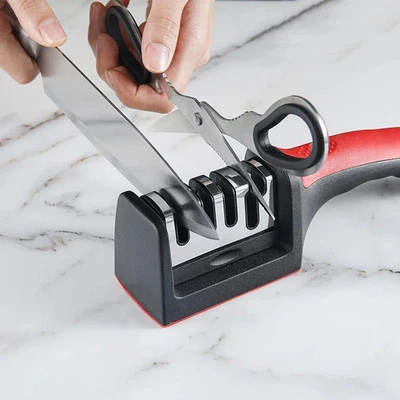 3 Segment Messerschärfer Keramik Handheld Schleifstein Küche - Bild 1 von 4