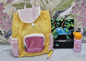 American Girl Doll School Backpack Set II - Backpack, Math Textbook, Waterbottle - Picture 1 of 5