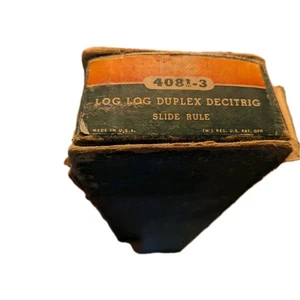 Vtg 1947 K&E Keuffel & Esser N4081-3 Log Log Duplex Decitrig Slide Rule w/ Case - Picture 1 of 19