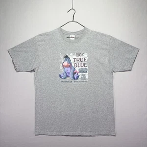 VTG 90s Disney Winnie The Pooh Eeyore Shirt - True Blue - Gray - 2Xl - Picture 1 of 4