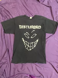 Vintage Disturbed Giant Smile T-Shirt LARGE Glow in the Dark L Y2K - Bild 1 von 8