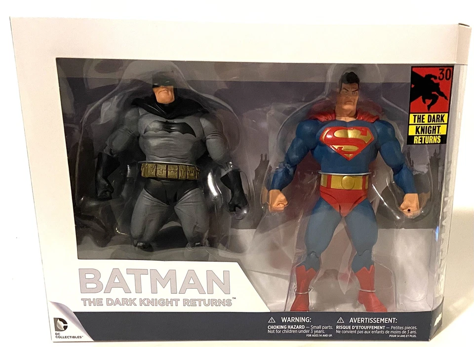 Paquete de 2 figuras de acción DC Comics Batman y Superman THE DARK KNIGHT RETURNS NUEVAS EN CAJA Foto 1 de 4