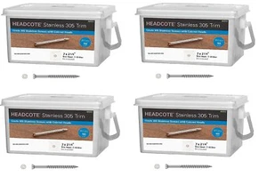 Starborn Headcote Stainless Steel Trim Head White Screws - #7 X 2-1/4" 305 - Picture 1 of 1