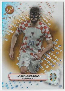 2023 Topps Pristine UEFA Euro 2024 Gold Refractor Josko Gvardiol CROATIA #/50 - Picture 1 of 2