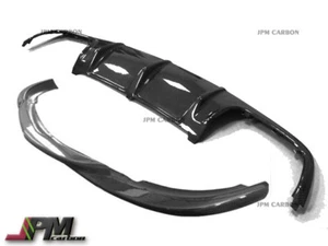 GH Carbon Fiber Front Bumper Lip + Diffuser For 08-11 W204 C250 C300 C350 w/AMG - Picture 1 of 3