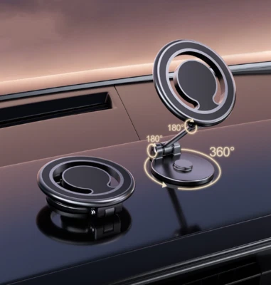 Car Mount Dash Magnetic Mag Safe Dashboard Phone Holder 720° For iPhone Galaxy - Image 1 of 4