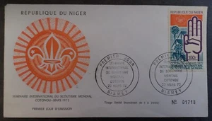 1972 Niger Scout Seminar FDC ties 150Fr stamp cd Niamey - Picture 1 of 2