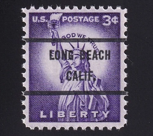 1035c Liberty 3c Bureau Precancel “Long Beach Calif.” PSS-71 MNH OG - Image 1 of 1