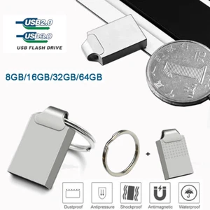 Mini unidad flash USB 64 GB 32 GB memoria USB 2.0 3.0 disco pulgar de almacenamiento de memoria metálica - Imagen 1 de 13