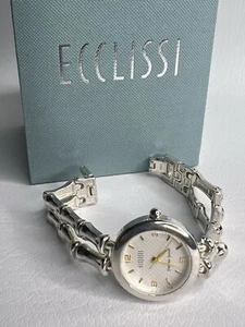 Reloj de cuarzo vintage Ecclissi de plata esterlina Japón #31450 - Imagen 1 de 5