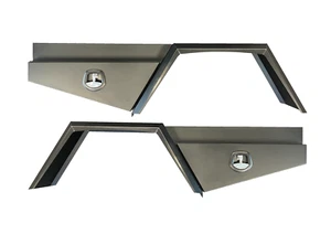 900mm Black Under Tray Tool Boxes + Mud Guards Pair Ute Truck Whale Tail Locks - Picture 1 of 2