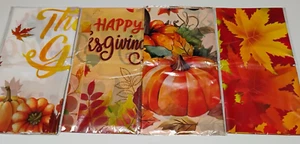 4 Pkgs Fall Tablecloths Disposable Plastic Thanksgiving Table Cover for 8' Table - Picture 1 of 6