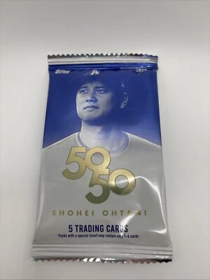 2024 Topps 50/50 Shohei Ohtani Sealed Pack - Image 1 of 2