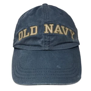 Sombrero antiguo azul marino deletreado S/M bordado liso ajustable - Imagen 1 de 9