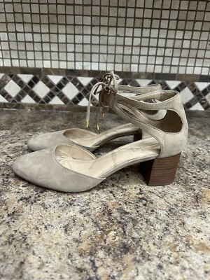 Salto Antonio Melani Feminino Camurça Bronzeada Tamanho 9.5 Feminino Cottagecore - Imagem 1 de 4