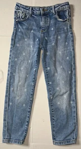 Preowned- Primark Relaxed Stretch Graphic Denim Jeans Girls (Size 8-9Y) - Picture 1 of 7