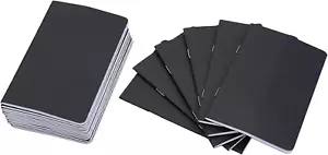 24 Pcs 5.5 Inch X 3.5 Inch Black Cover Pocket Notebook 32 Sheets (64 Pages) 8 Mm - Picture 1 of 9