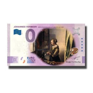 Billete de recuerdo euro color Johannes Vermeer PEBF 2021-4 Países Bajos - Imagen 1 de 1