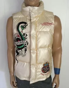 Ed Hardy Y2K Snake/Skull /Bulldog Down Vest Size M - Picture 1 of 10